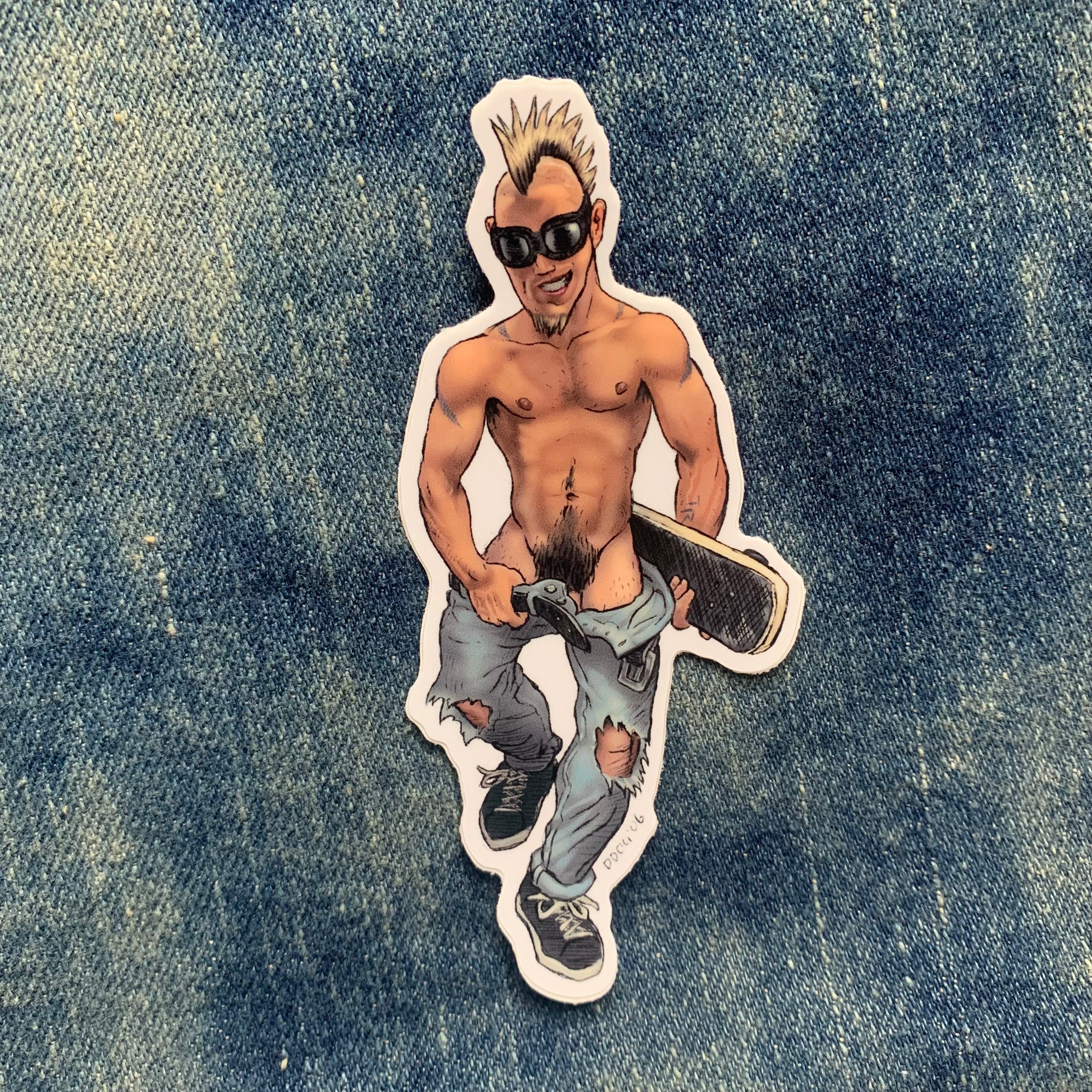 Ghost Skater Walking Sticker