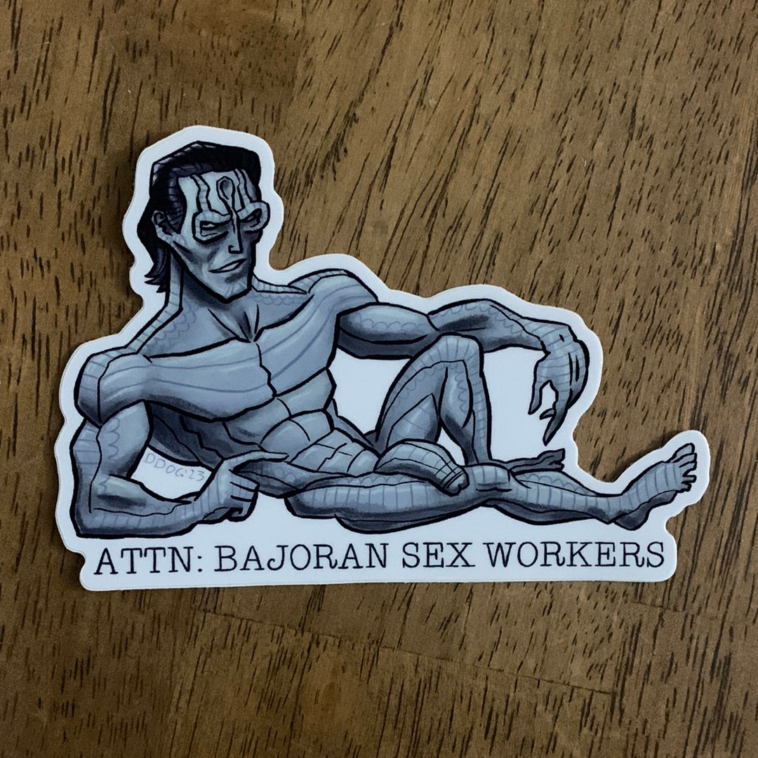 ATTN: Bajoran Sex Workers Sticker