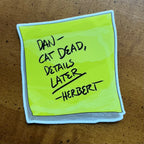 Cat Dead Sticker