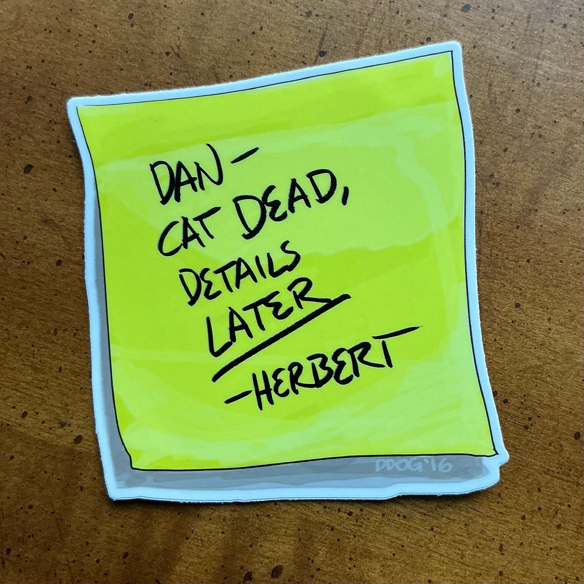 Cat Dead Sticker