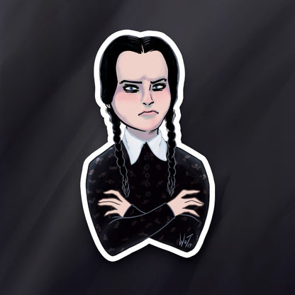 Wednesday Addams Screen Icon Sticker