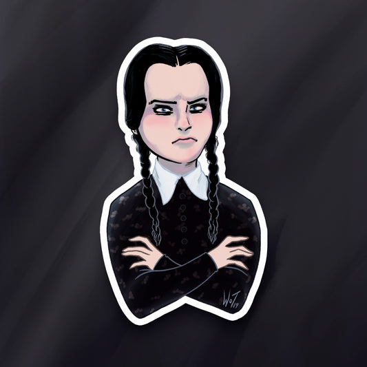 Wednesday Addams Screen Icon Sticker