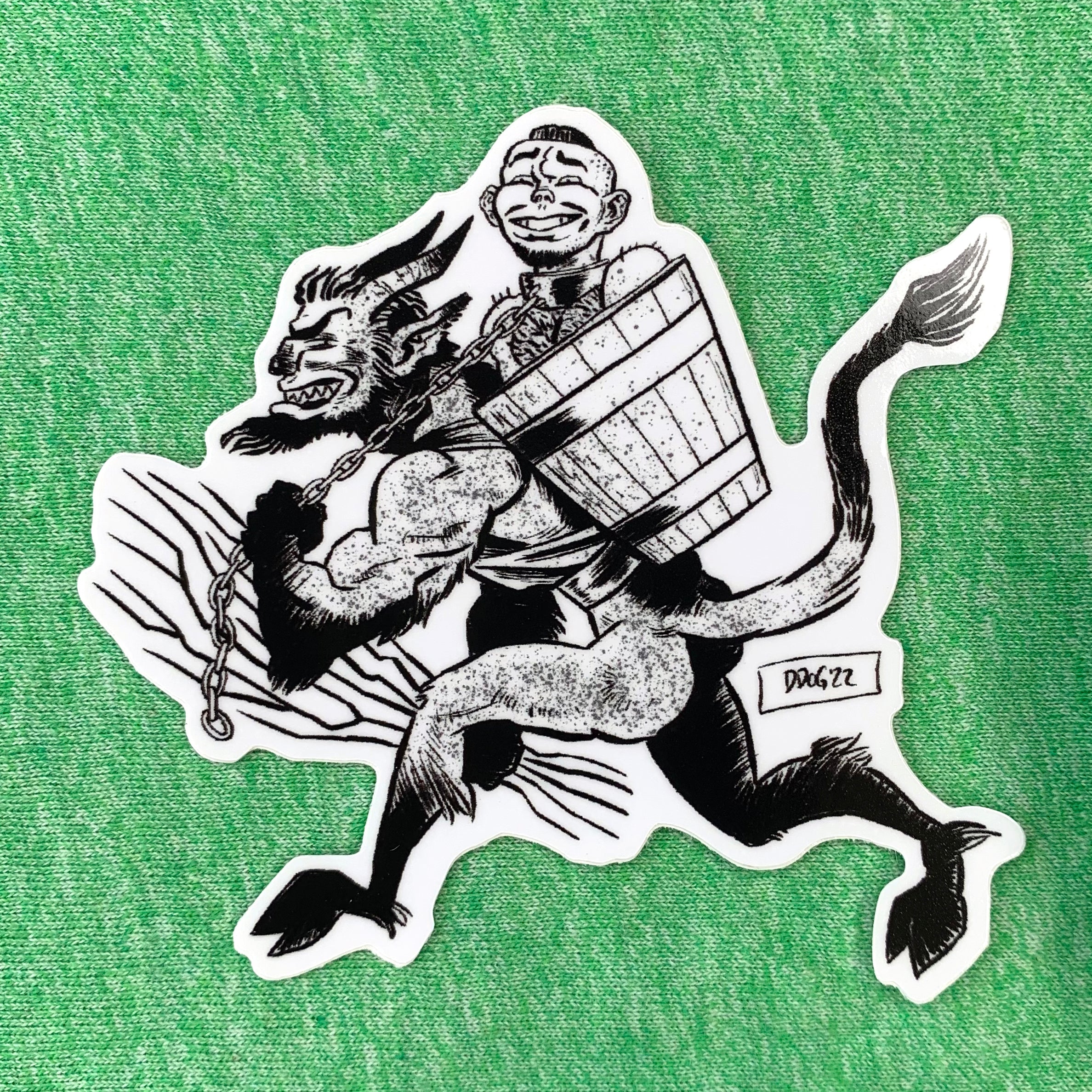 Krampus Snatcher Sticker
