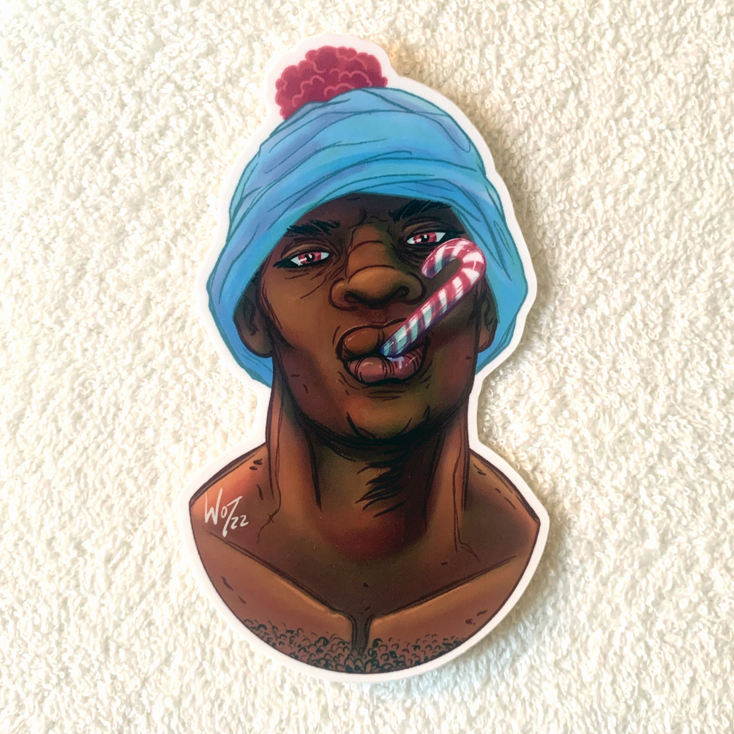 Candy Cane Sucka Sticker