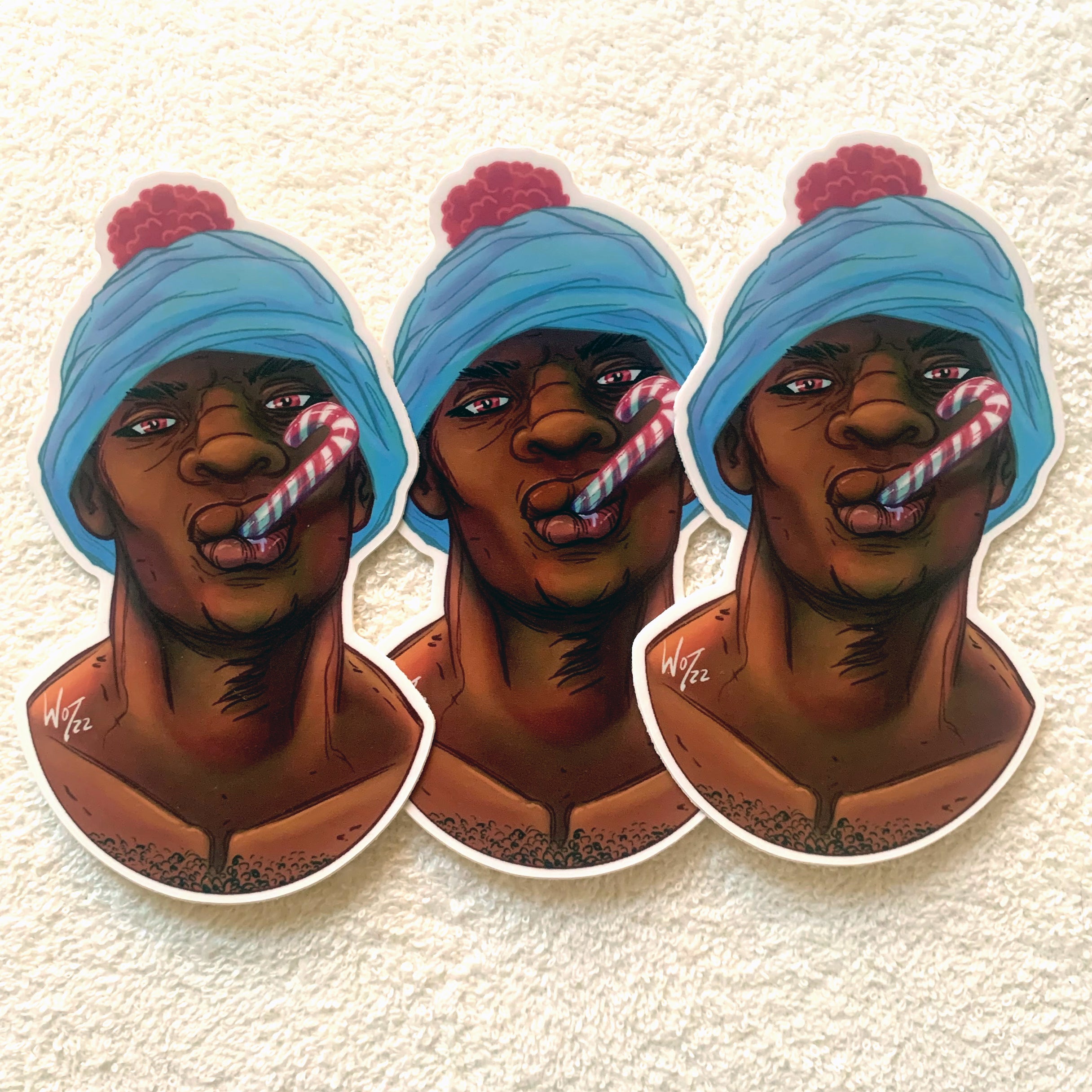 Candy Cane Sucka Sticker