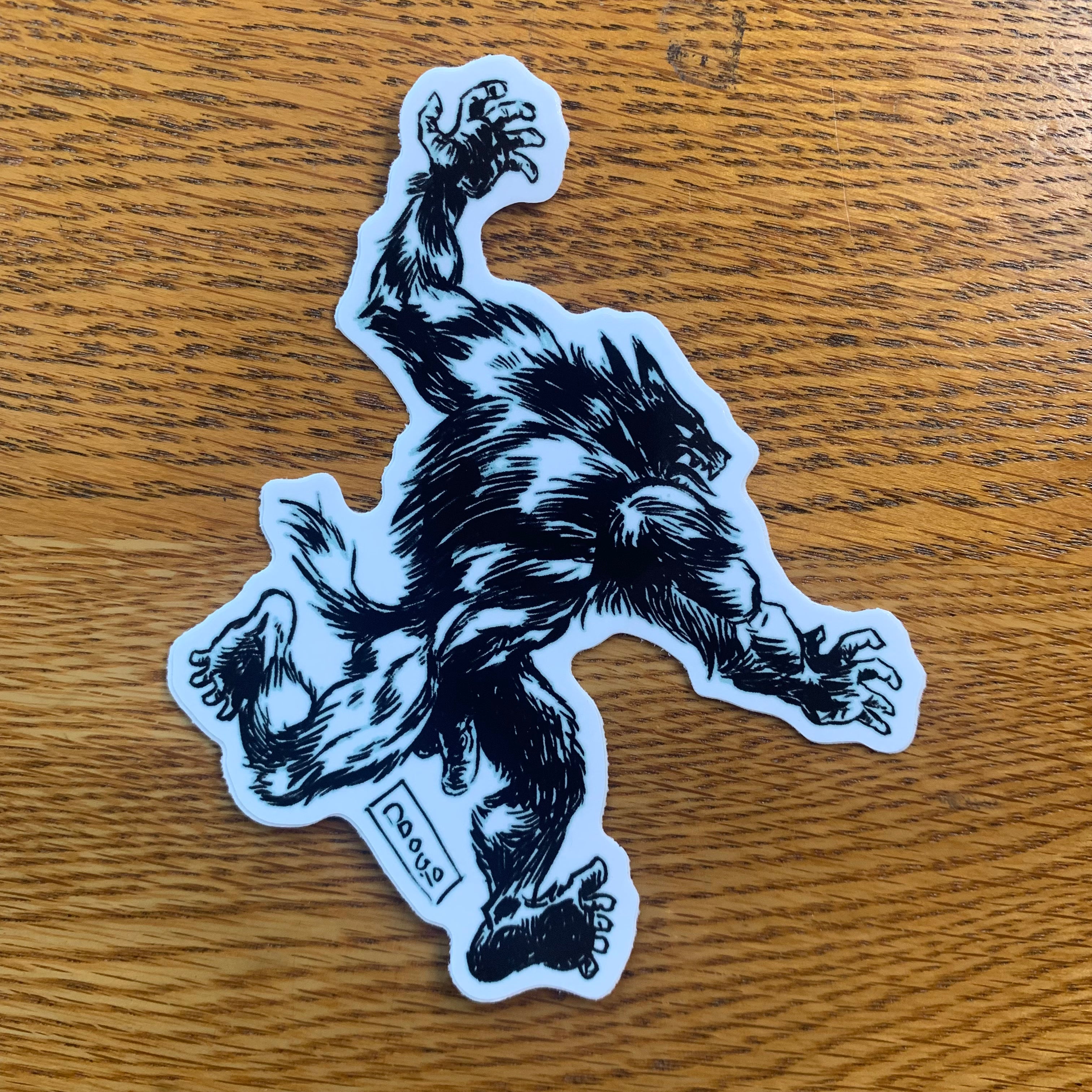 Feral Silhouette Sticker
