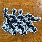 Feral Silhouette Sticker