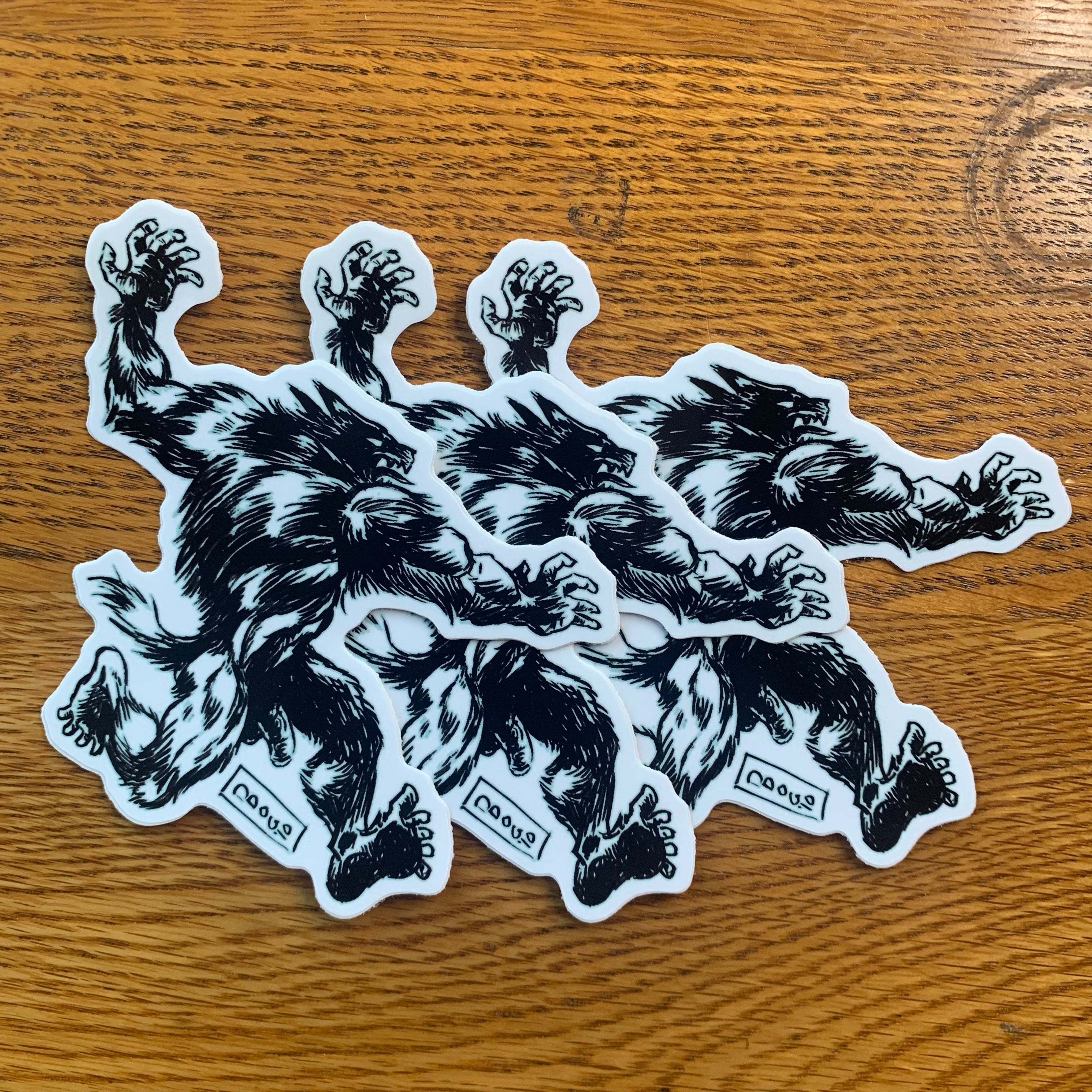 Feral Silhouette Sticker