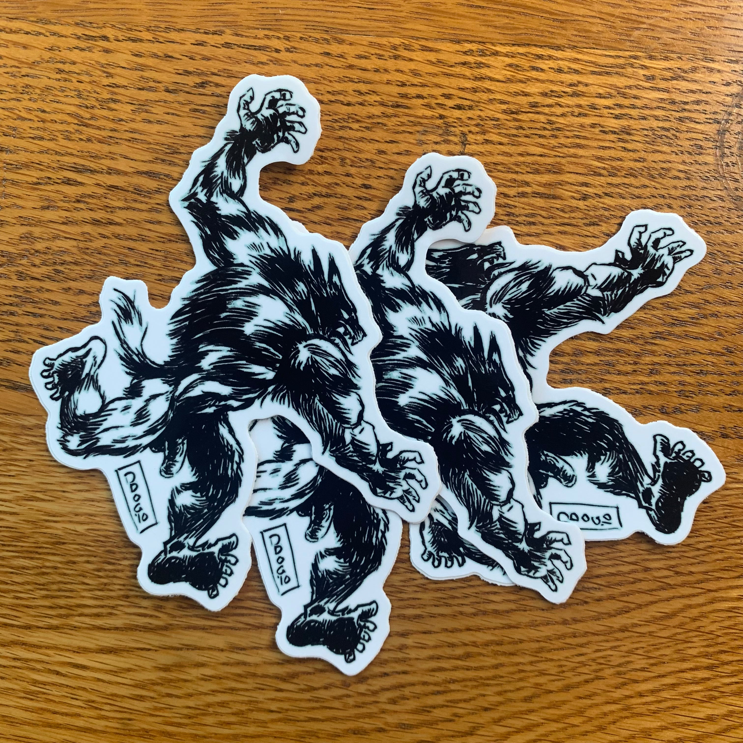 Feral Silhouette Sticker
