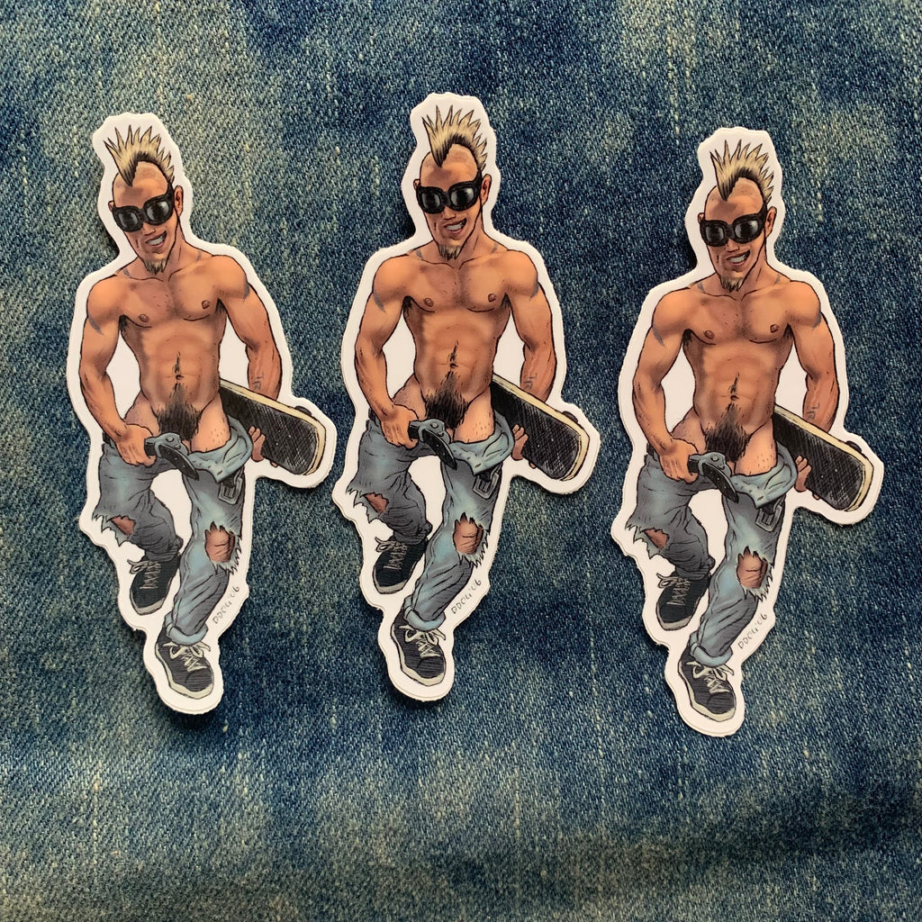 Ghost Skater Walking Sticker