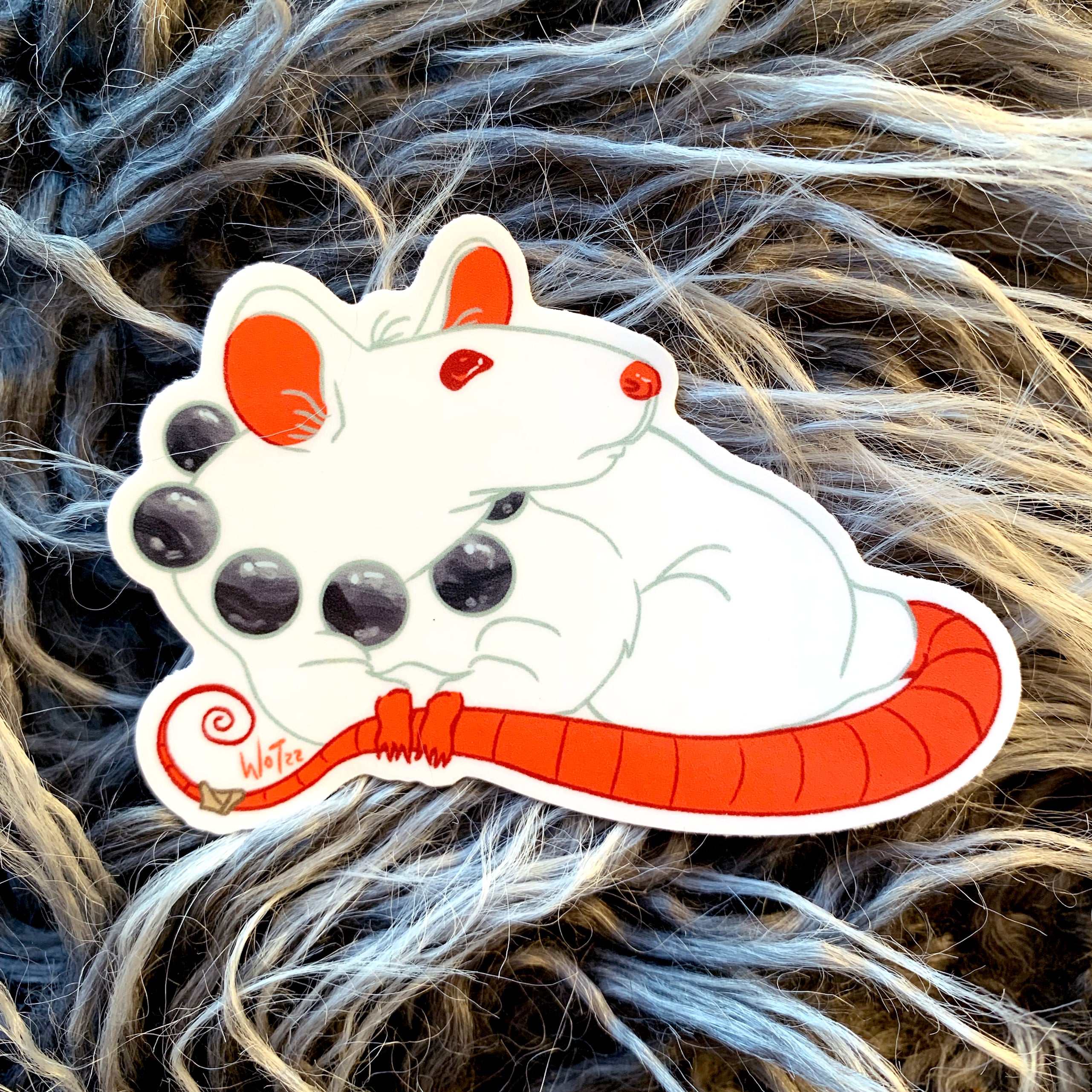 Metal Ball Chain Rat Sticker