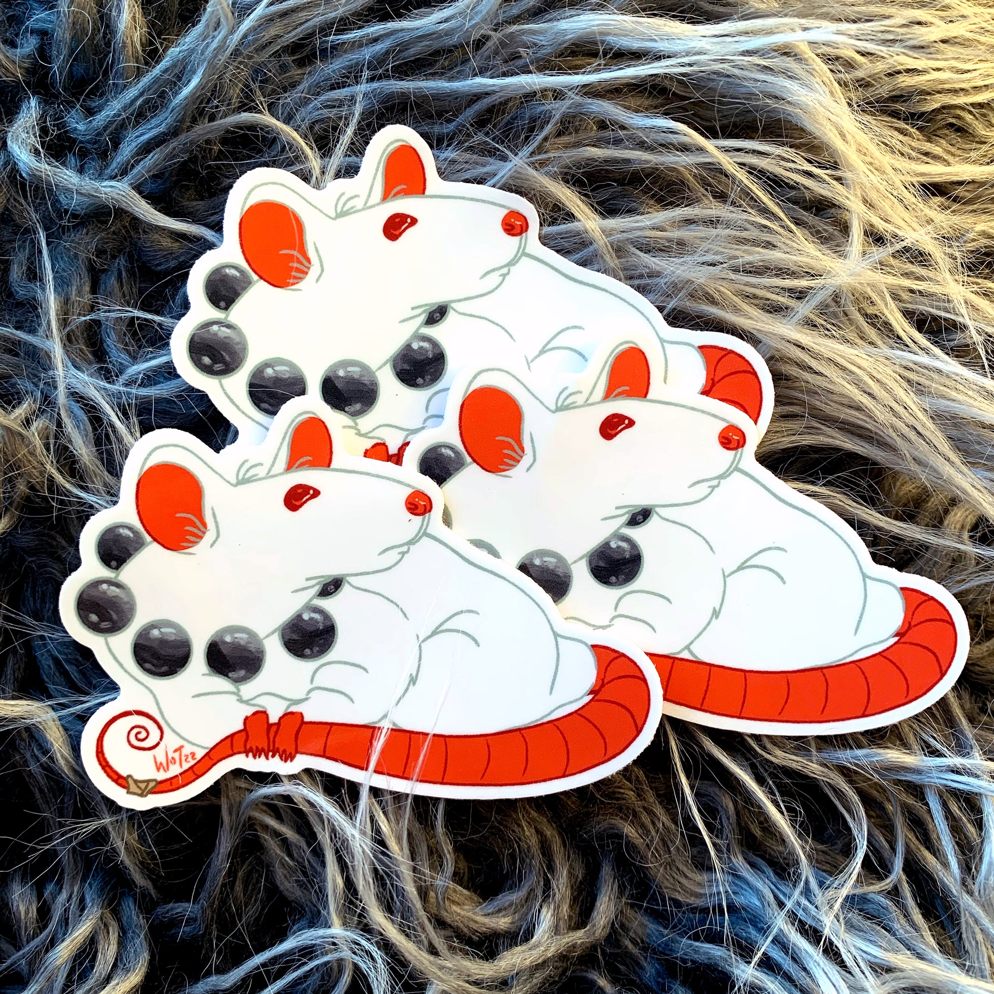 Metal Ball Chain Rat Sticker