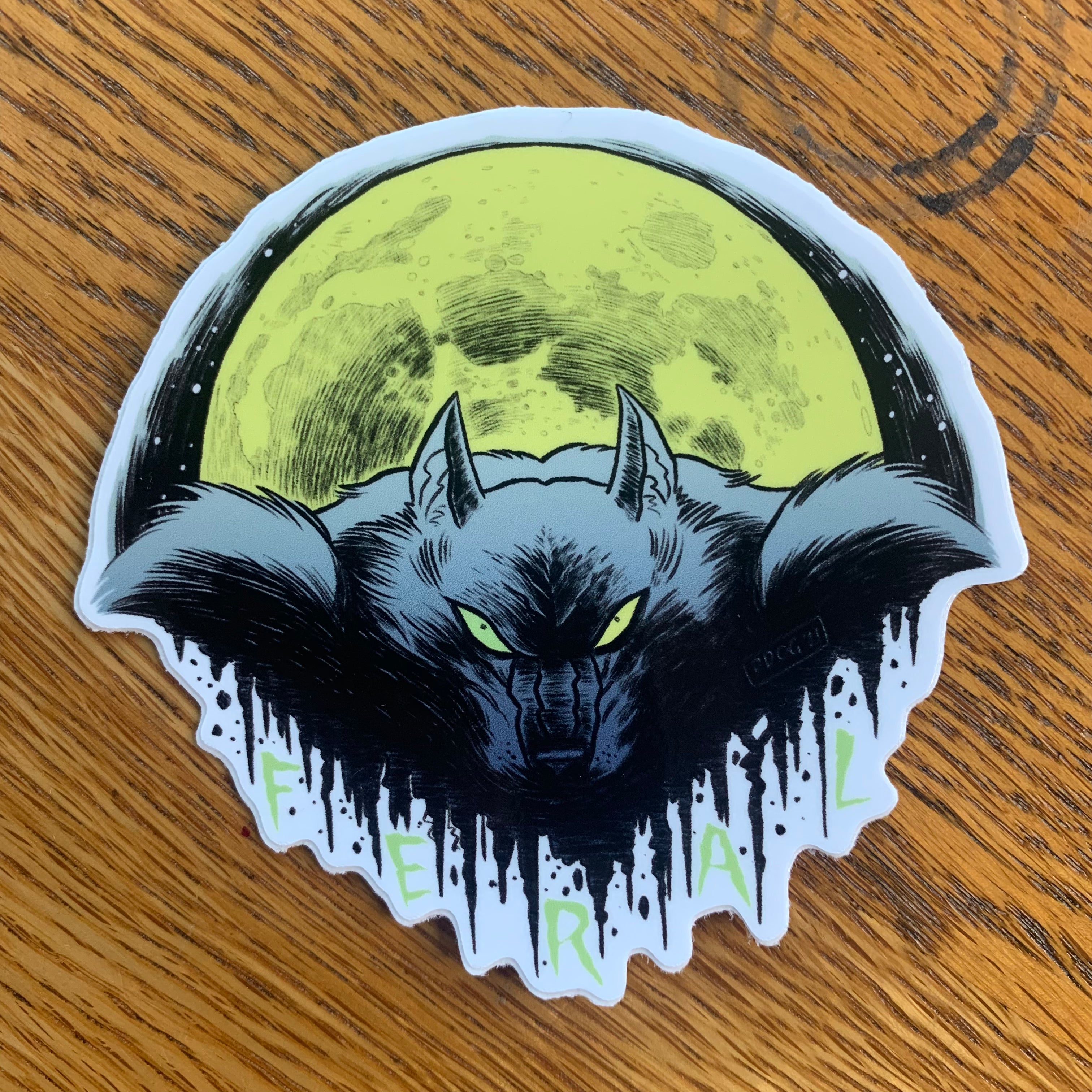 Moon Feral Sticker