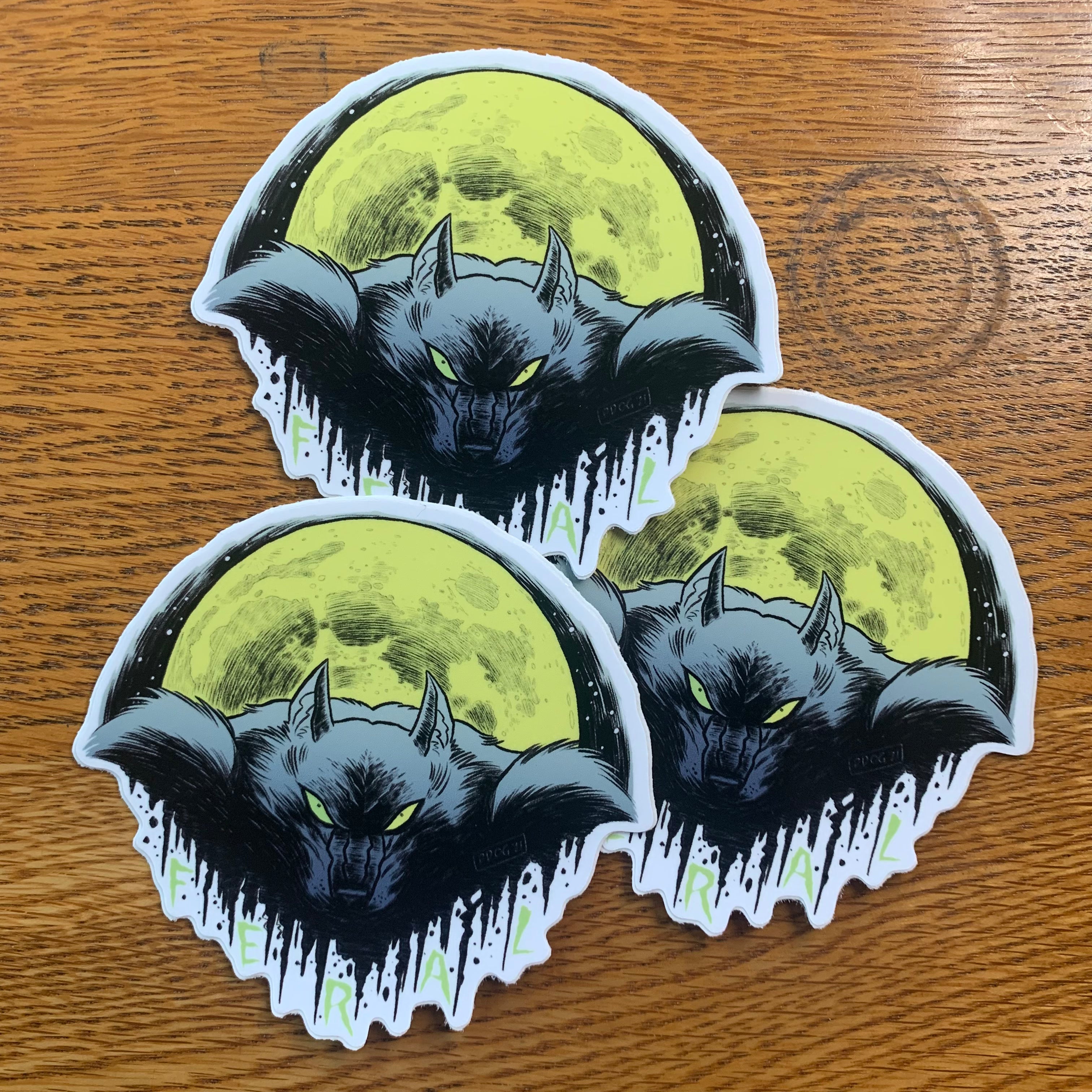 Moon Feral Sticker