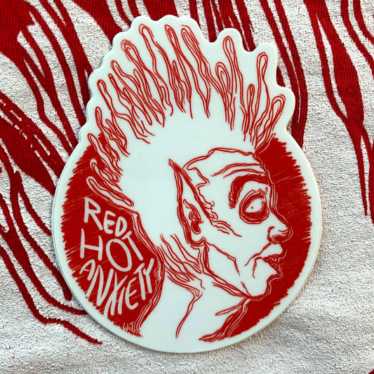 Red Hot Anxiety Sticker