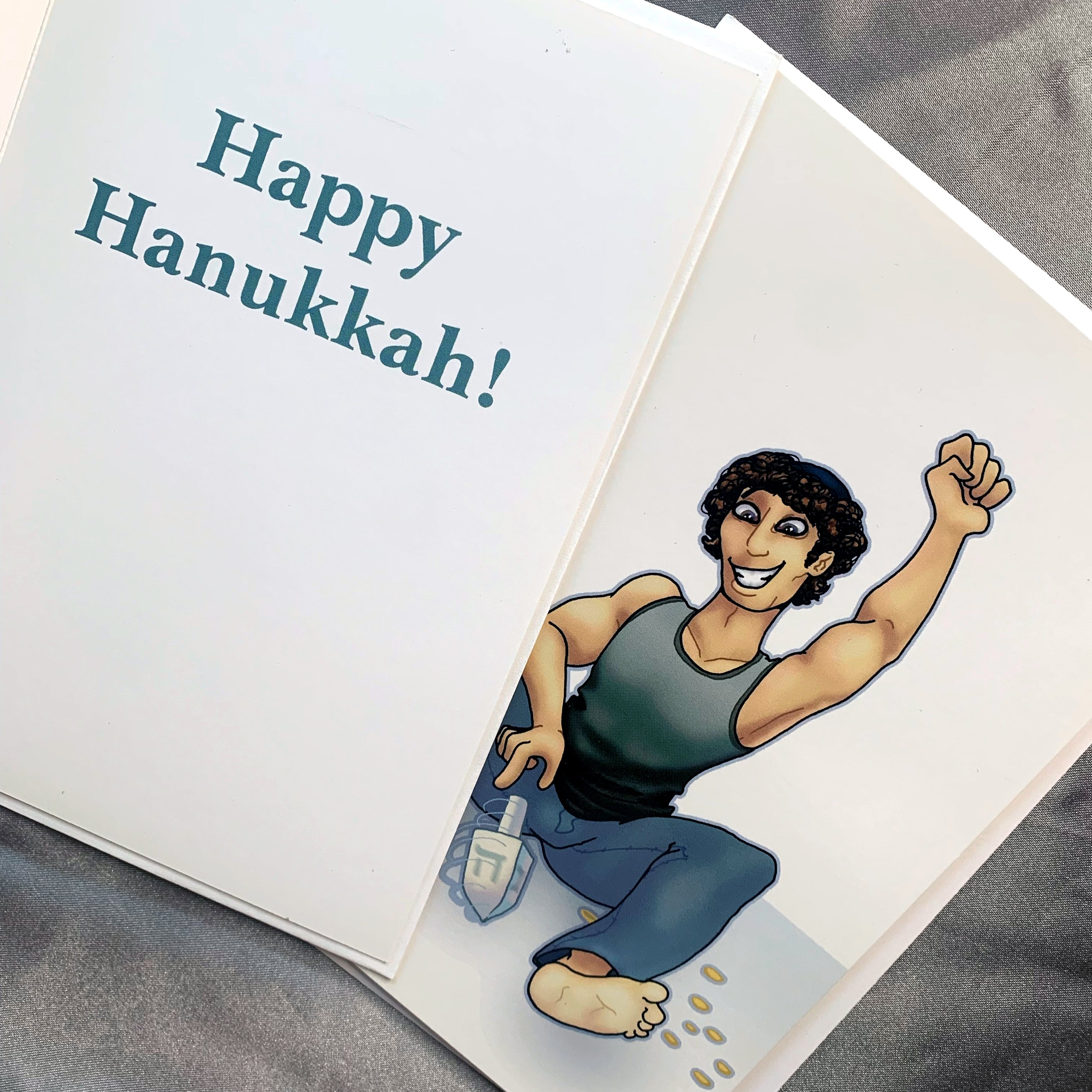 Spinning Dreidel Greeting Card
