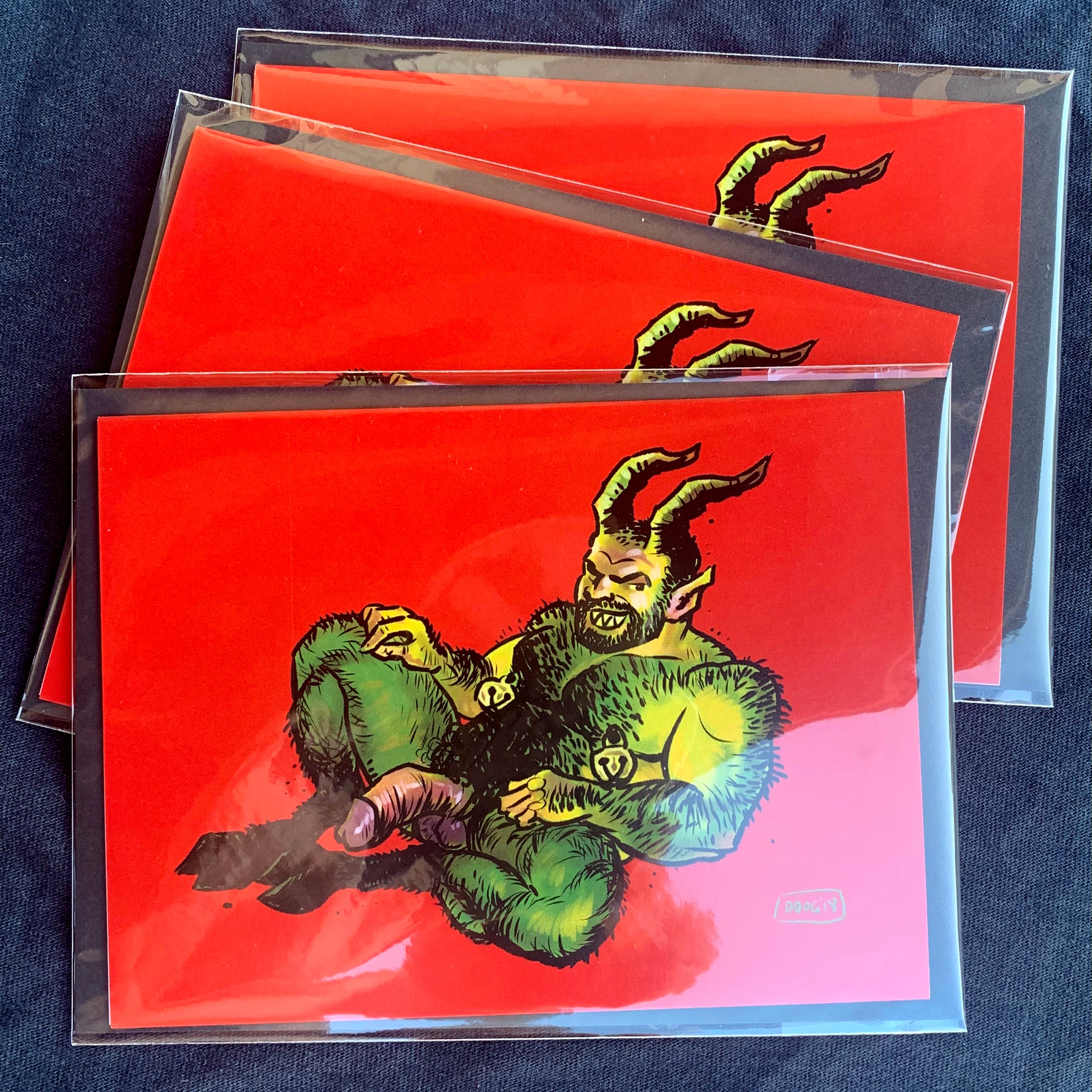 Swarthy Krampus Greeting Card