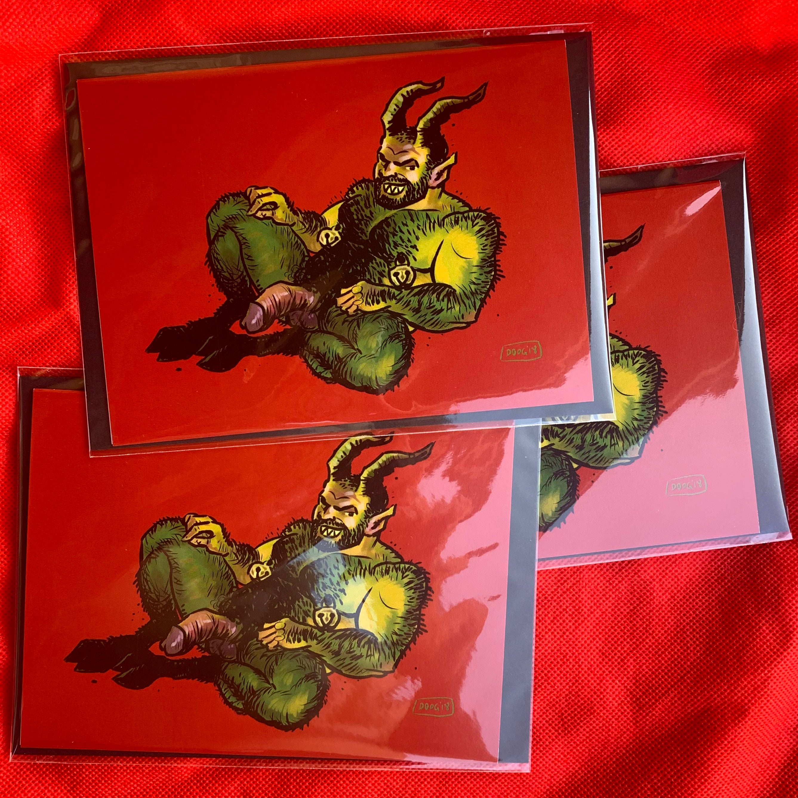 Swarthy Krampus Greeting Card