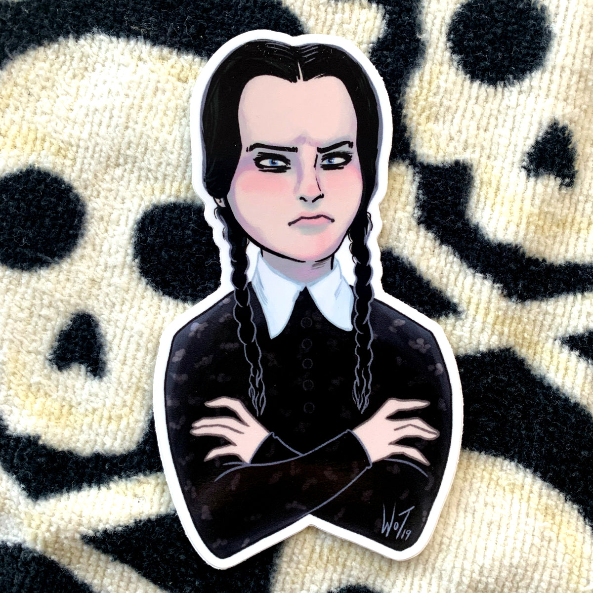 Wednesday Adams Icon Wednesday Addams Screen Icon Sticker – Tannis Comix