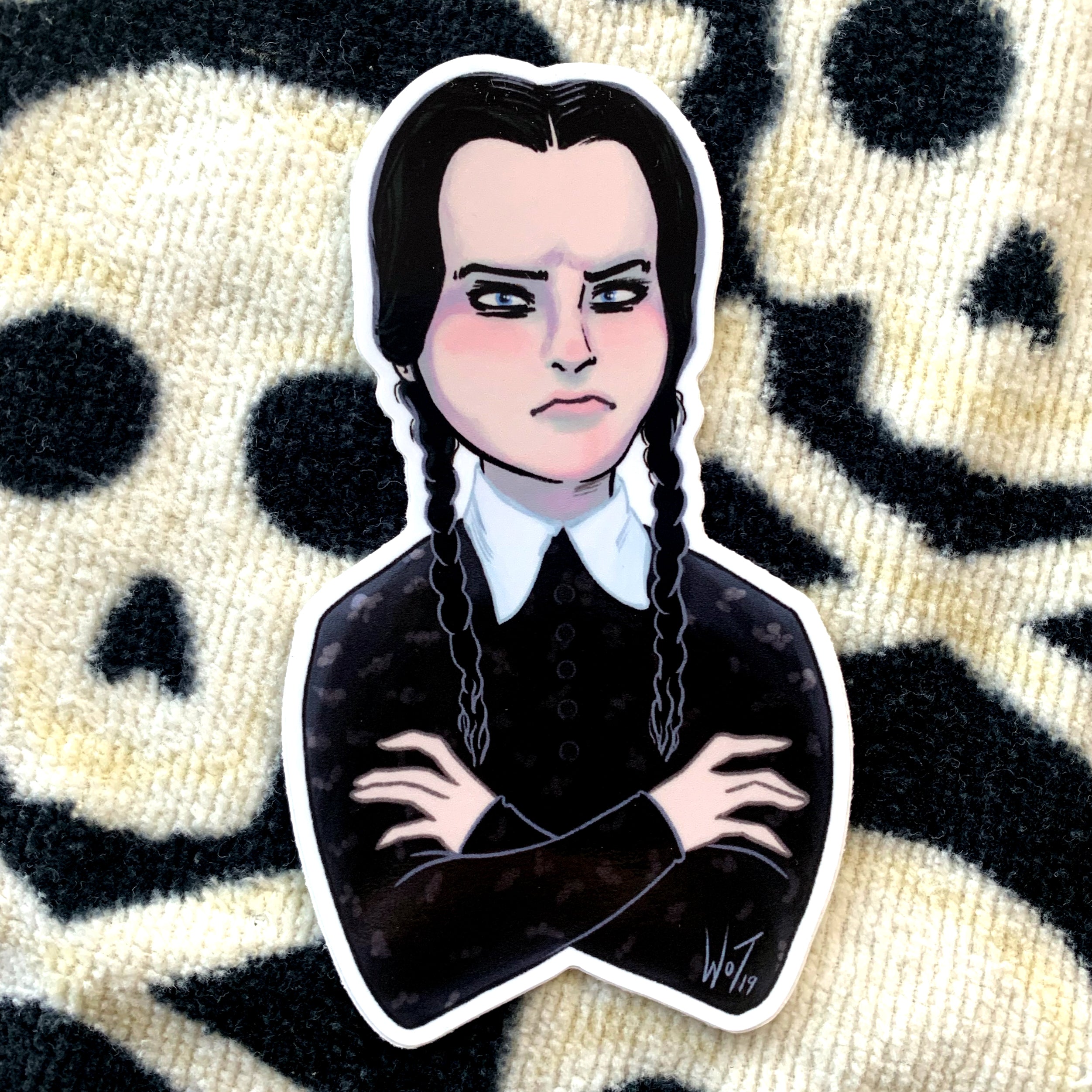 Wednesday Addams Screen Icon Sticker