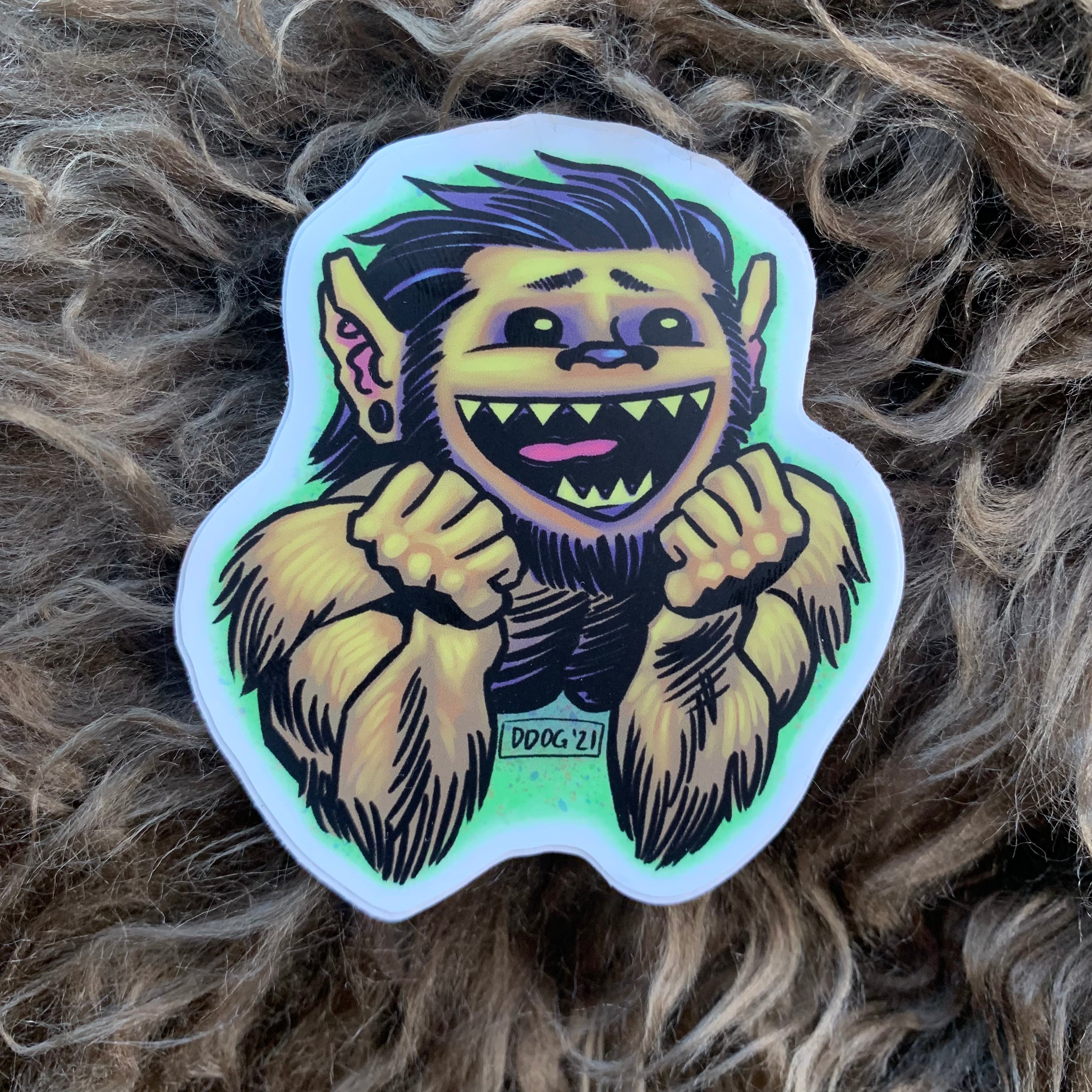 Wolf-Boy Sticker
